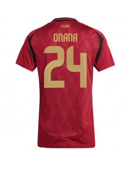 Belgien Amadou Onana #24 Heimtrikot für Frauen EM 2024 Kurzarm